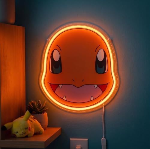 Silver Buffalo Pokémon Charmander LED Neon Style, Wall Art by SilverBuffalo
