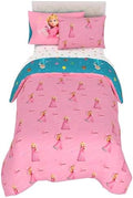 The Super Mario Galaxy Movie Bedding Set, Twin Size 5 Piece Set Kids Super Soft Cozy Reversible Comforter and Sheet Set with Sham, Princess Peach (100% Officially Licensed Product) by Franco by Franco