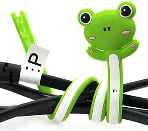 yueton Pack of 10 Cute Frog Pink Rabbit Cat Bears Cable Tie Cord Organizer Headset Headphone Earphone Wrap Winder/Fixer Holder/Cord Manager/Cable Winder - Image 3