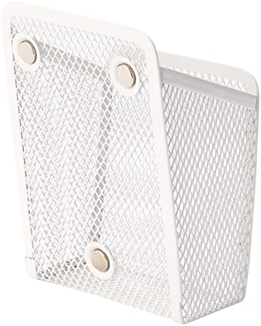 Magnetic Pencil Holder,Mesh Stainless Steel Pen Basket, Metal Writing Utensil Storage Organizer for Whiteboard,Blackboard,Kitchen, Locker, Home, or Office - Image 4