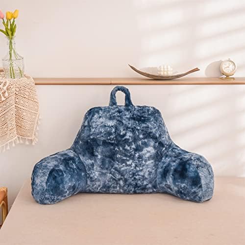 A Nice Night Navy Reading Pillow, 17" Bed Wedge Pillows with Arms - Image 3