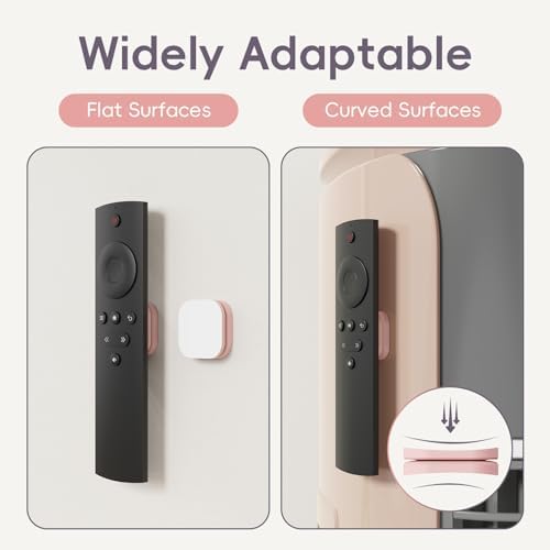 Magnetic Remote Control Holder Wall Mount for TV Fan 6 Pack Pink - Image 2