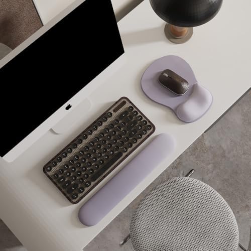 ErgoComfort Gel Wrist Rest Mouse Pad-Ergonomic Office Mousepad with Wrist Support-Non-Slip, Design Desk Accessories Mat for Home&Game Decor (09LavenderHaze Set) - Image 2