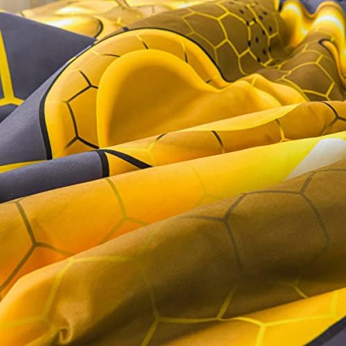 NTBED Game Console Comforter Set for Boys Girls Kids 3D Gaming Geometric Lightweight Microfiber Bedding Sets (Gold, Twin) - Image 4