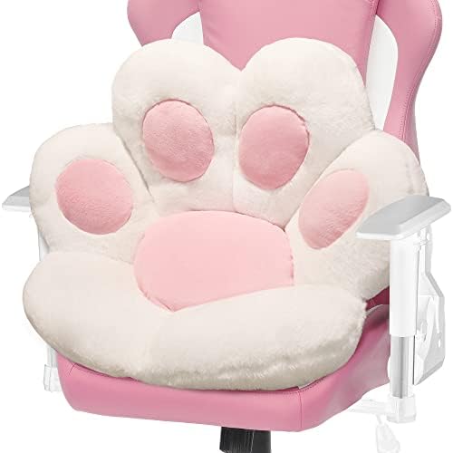 ELFJOY Cat Paw Cushion for Computer and Gaming Chairs 23.6"x27.6" White by ELFJOY