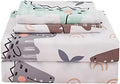 JSD Dinosaur Kids Sheet Set Twin Size, 3 Piece Palm Tree Printed Microfiber Bed Sheets Deep Pocket by JSD