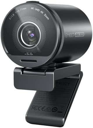 EMEET SmartCam S800 4K Webcam for Streaming, 1/2'' Sensor, Supports HDR by EMEET