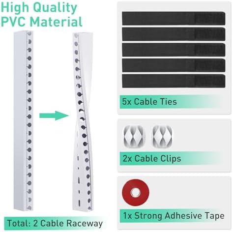 ENONCI Cable Raceway Kit 154in Under Desk Wire Cover Organizer 10-Pack - Image 3