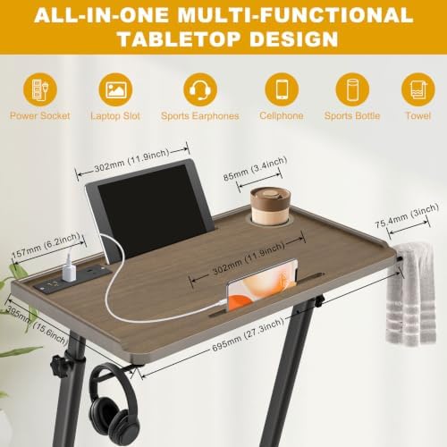 KingDolly Movable Treadmill Desk, Walking Pad Desk with 1 Cup Holder - Image 3