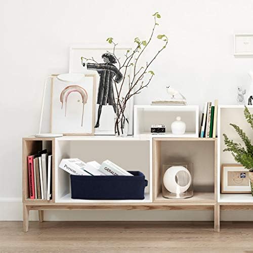 Small Storage Baskets Shelf Storage Baskets Navy Blue Fabric Storage Bin Narrow Storage Basket for Towels Dog Cat Toys Clothes Hats Belts Dippers Baby Toys Storage Basket Little - Image 3