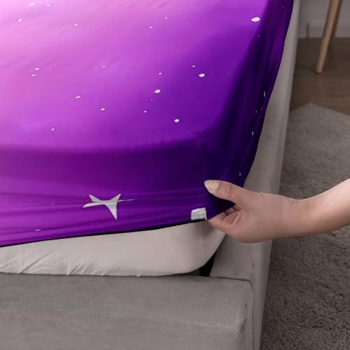 HOSIMA Girls Butterfly Queen Bedding Sets,1 Fitted Sheet+2 Pillowcases. - Image 5