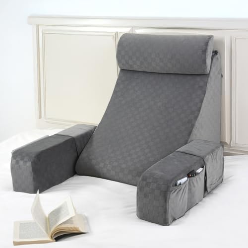 Vekkia 21'' Reading Pillow for Adults with XL Side Pockets, Adjustable Arms by Vekkia