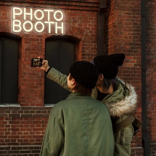 Allball Photo Booth Neon Signs for Wall Decor, Dimmable LED Photo Studio Neon Light Open Sign, for Photography Bedroom Wedding Engagement Birthday Party Reception Gifts(11.8 * 5.9 In) - Image 4