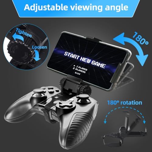 Gadpiparty Game Controller Phone Clip Adjustable Controller Phone Mount for Smart Gaming Secure Clamp Bracket Holder Ergonomic Gamepad Cradle 1 Pack - Image 7