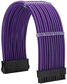Formulamod Sleeved PSU Cable Extension Kit 18AWG Braided ATX 24-Pin/Dual PCIe 8-Pin/CPU 8-Pin for Mainstream Gaming Builds, with Cable Combs (Purple) - Image 3