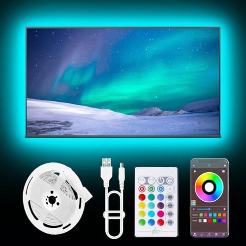 GANZQH 16.4FT USB RGB Led Lights for TV 32-80Inch with Remote & App Control by Unknown