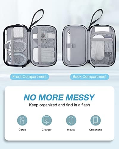 BAGSMART Electronics Travel Organizer for Cords Chargers Phones, Black - Image 3