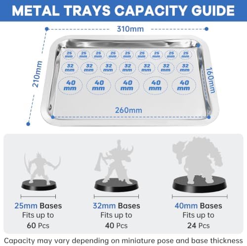 WELIDAY Miniatures Storage Case Miniatures Transport Case Aluminum Alloy Frame with Lock (Large Size) - Image 4