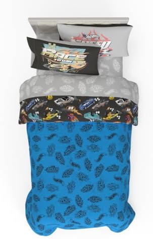 Hot Wheels Kids Bedding Super Soft Comforter and Sheet Set with Sham, 5 Piece Twin Size, (Officially Licensed Product) By Franco - Image 2