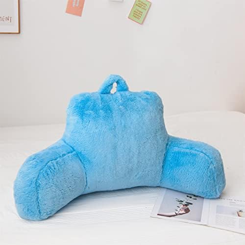 A Nice Night Babyblue Reading Pillow, 17" Bed Wedge Pillows with Arms - Image 3