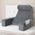 ENITYA 19" Reading Pillow for Bed with Firm Back Support & Big Pockets by ENITYA