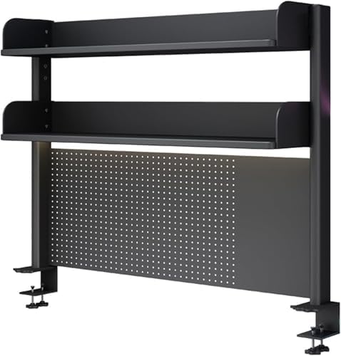 Pegboard Wall Organizer Panels.Clamp-on Desk, Pegboard Workstation Extender, Privacy Panel, Desktop Storage Shelf for Home Office & Gaming Setup (31.5 inches) by Unknown