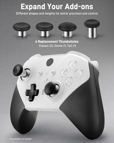 Complete Component Pack for Xbox Elite Controller Series 2 - Accessories Includes 1 Carrying Case, 1 Charging Dock, 1 Charger Cable, 4 Thumbsticks, 4 Paddles and 1 Adjustment Tool(BLACK) - Image 5