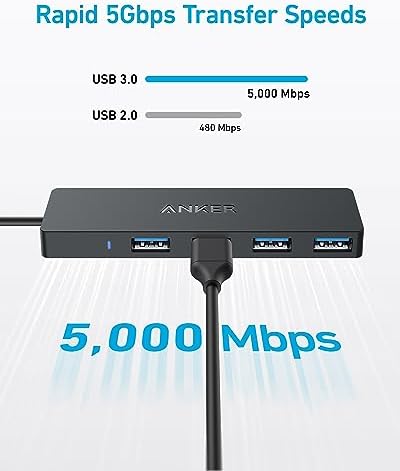 Anker USB C Hub, 4-in-1 USB Splitter, USB Extender, Computer Accessories - Image 3