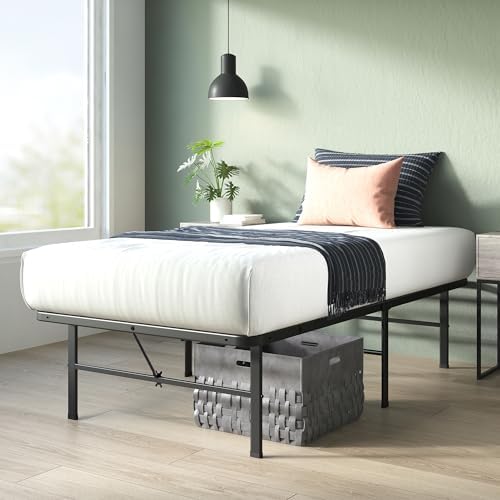 Zinus 14 Inch Rumi Metal Bed Frame, No Box Spring Needed, Black, Twin - Image 3