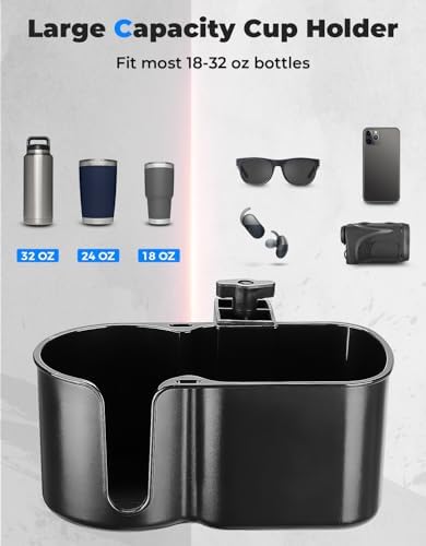 KEMIMOTO 2-in-1Desk Cup Holder, for Most 18-32 oz Bottles, Black - Image 4