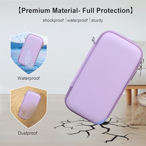 Elonbo Carrying Case for TaddToy/WELLST·G/Beijue/FAMILY POCKET/CCTU/X- JOYKIDS/GREENCREEK/Beico/KAVOYI/GuaiyeyeAP/TEBIYOU Handheld Game Console, Portable Electronic Gaming Player Bag, Purple - Image 5