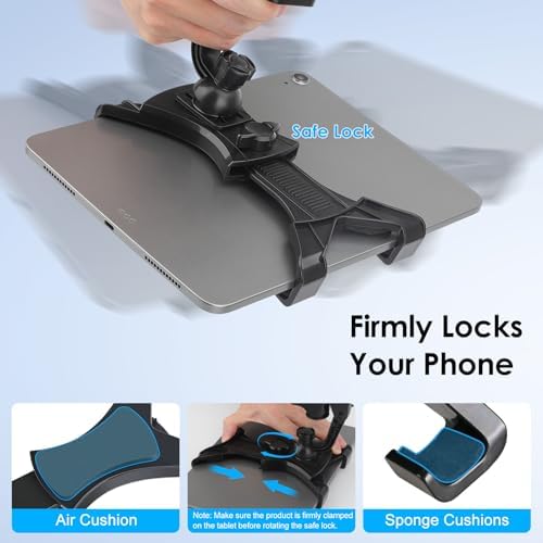 Linkstyle Car Tablet Holder, Suction Cup iPad Holder Dashboard Windshield Desk Car Mount for Universal 7-10.5in Tablets for Trucks, Vans, SUVs (Pack of 2) - Image 4