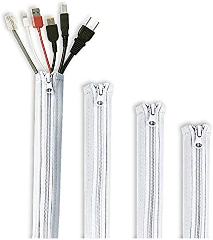 StangH Office Cable Management kit with Zipper 19 Inch, 4 Pieces -White by StangH