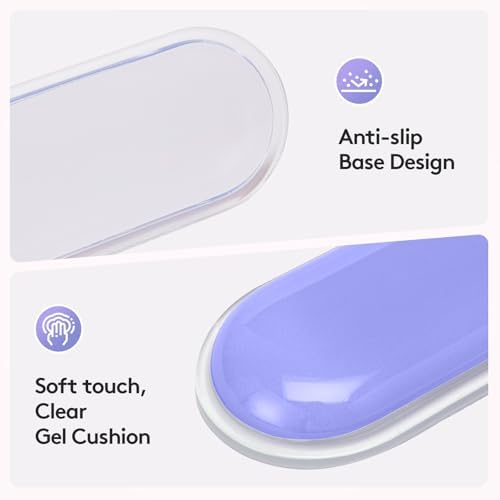 Upgrade Wrist Rest for Keyboard and Mouse, Ergonomic Gel Keyboard Wrist Rest Support Set, Easy Typing Pain Relief Mousepad for Office, Gaming, Purple Blue Pink - Image 5