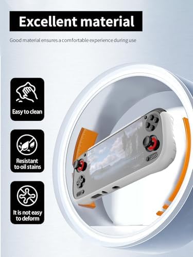 Case for Odin 3 Gaming Handheld, Thin Slim Lightweight&Stand&Scratch Proof Durable Protection Rubber TPU Cover (White). - Image 3