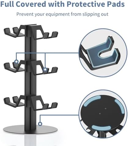 4-Tier Game Controller Holder and Headphone Stand Aluminum Alloy for Desk Compatible with X-Box, PS5, PS4, and N-Switch Headset Holder for 8 Controllers - Image 3