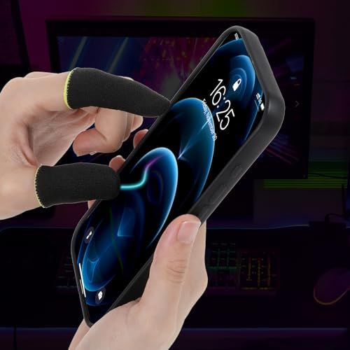20 PCS Finger Sleeves for Gaming, Carbon Thumb Sleeves Mobile Gaming, Black Gaming Finger Sleeves, Sweatproof Breathable Mobile Gaming Finger Sleeve for Phone Tablet Gamer Stabilizer - Image 4