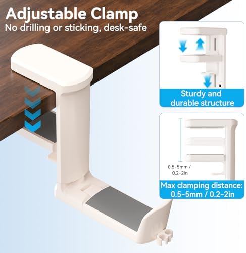 4 in 1 Desk Cup Holder with Storage Tray and Headphone Hanger - Image 5