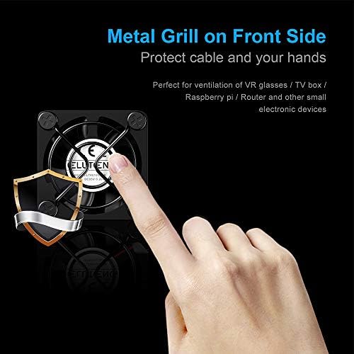 ELUTENG 40mm USB Fan with 3 Speed Control USB Ventilator 5V Max 5300RPM High Flow VR Cooling Fan Compatible for Receiver DVR Playstation Xbox Computer Cabinet Cooling - Image 6
