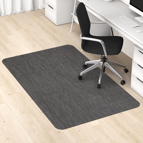 Blvornl Office Chair Mat for Hardwood Floor, Computer Chair Mat, 45"x 53" | Black, Waterproof, easy to clean, suitable for hardwood, laminate, Rattan Woven Pattern, Durable Solid PVC Material by Blvornl