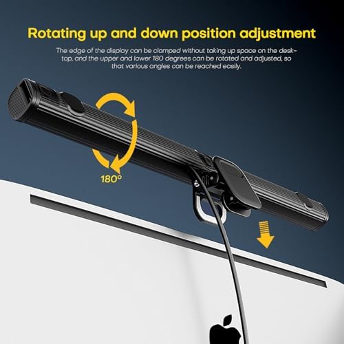 XINBAOHONG Mini Laptop Monitor Light, Computer Monitor Screen Light Care-Reading LED Task Lamp Adjustable Brightness Color Temperature Reading Laptops - Image 7