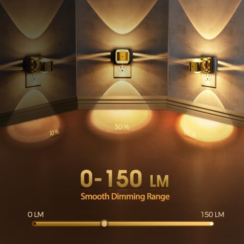 Briignite Night Light Projector, Gold Night Lights Plug into Wall Rotating - Image 2