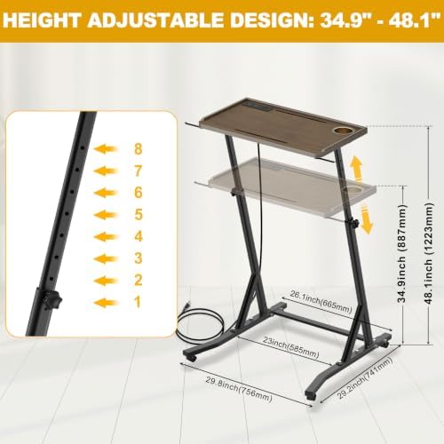 KingDolly Movable Treadmill Desk, Walking Pad Desk with 1 Cup Holder - Image 5