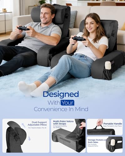 Kayfia Reading Pillow, 30-90° Stepless Adjust Angle Height, Medium, Black - Image 4