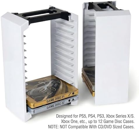 Game Holder for PS3 for PS4 for PS5 Game Tower for Xbox, Up to 12 Discs - Image 4