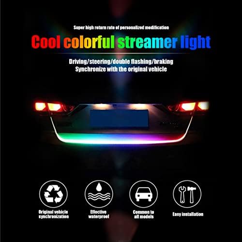 Jeseny Pack-1 Trunk LED Light Bar, Brake Turn Signals, Colorful Fluorescent Light, Universal for Car SUV Truck Trailers (47.2In #Multicolored) - Image 6