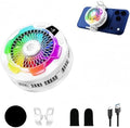 Phone Cooler for Gaming, Cell iPhone Cooling Fan Hot Weather, Portable RGB Mobile Enfriador para Celular Case, Ventilador para Telefono ipad Keep Phone Cool, for iPhone/Android Series Phone by MICLETT