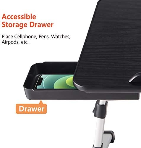 Lap Desk for Laptop,BUILDEC Adjustable Laptop Stand for Desk with Storage Drawer,Foldable Legs Standing Lap Table for Reading, Eating, Working, Writing, Gaming and Drawing in Bed Sofa Couch Floor - Image 5