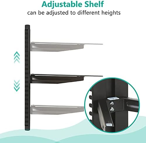 WALI 1 Tier Glass Floating TV Wall Shelf for Projector, DVD Players - Image 4