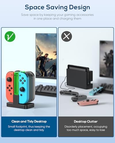 Switch Controller Charger for Joy Cons & Dock Station for Nintendo Switch - Image 2